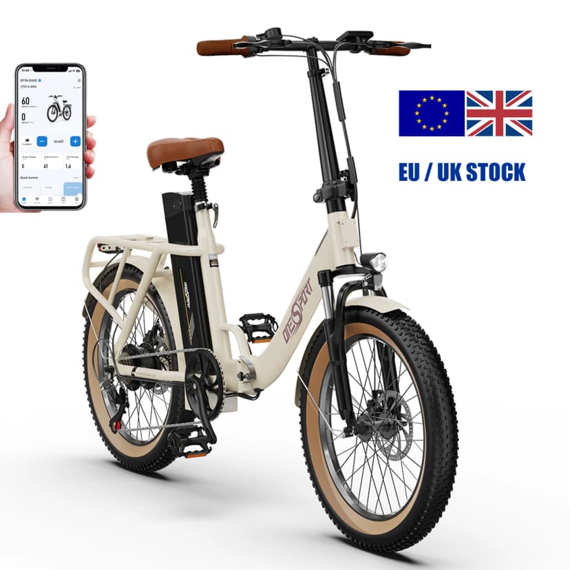 Bicicletta Elettrica Pieghevole ONESPORT 250W con Batteria da 48V - Spedizione UE/UK