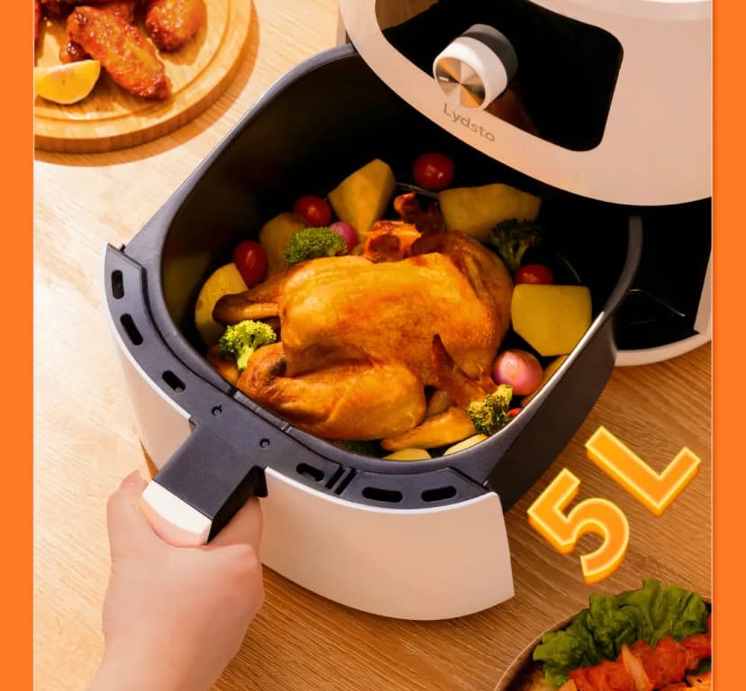 Friggitrice ad aria intelligente Lydsto 5L - Comandi digitali, 1700 W, integrazione con app