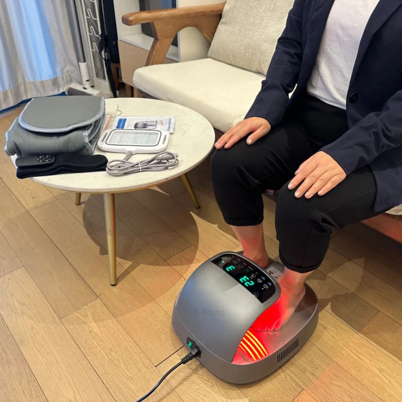 Massaggiatore plantare Y-Rising a terahertz con terapia a luce rossa e blu