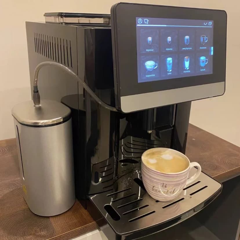 Macchina da caffè automatica intelligente con schermo touchscreen da 7 pollici - 24 tipi di caffè